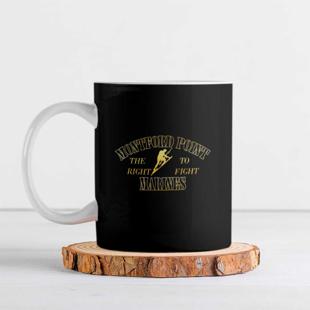 African American Marine Corps Legacy Ceramic Mug Montford Point Heritage Black