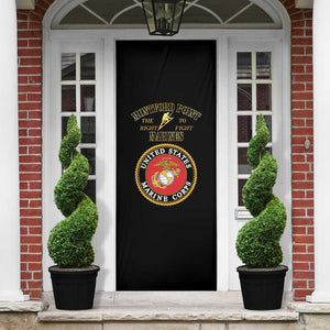 African American Marine Corps Legacy Door Cover Montford Point Heritage Black