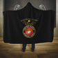 Montford Point Marines Hooded Blanket African American Heroes Black - African Pride