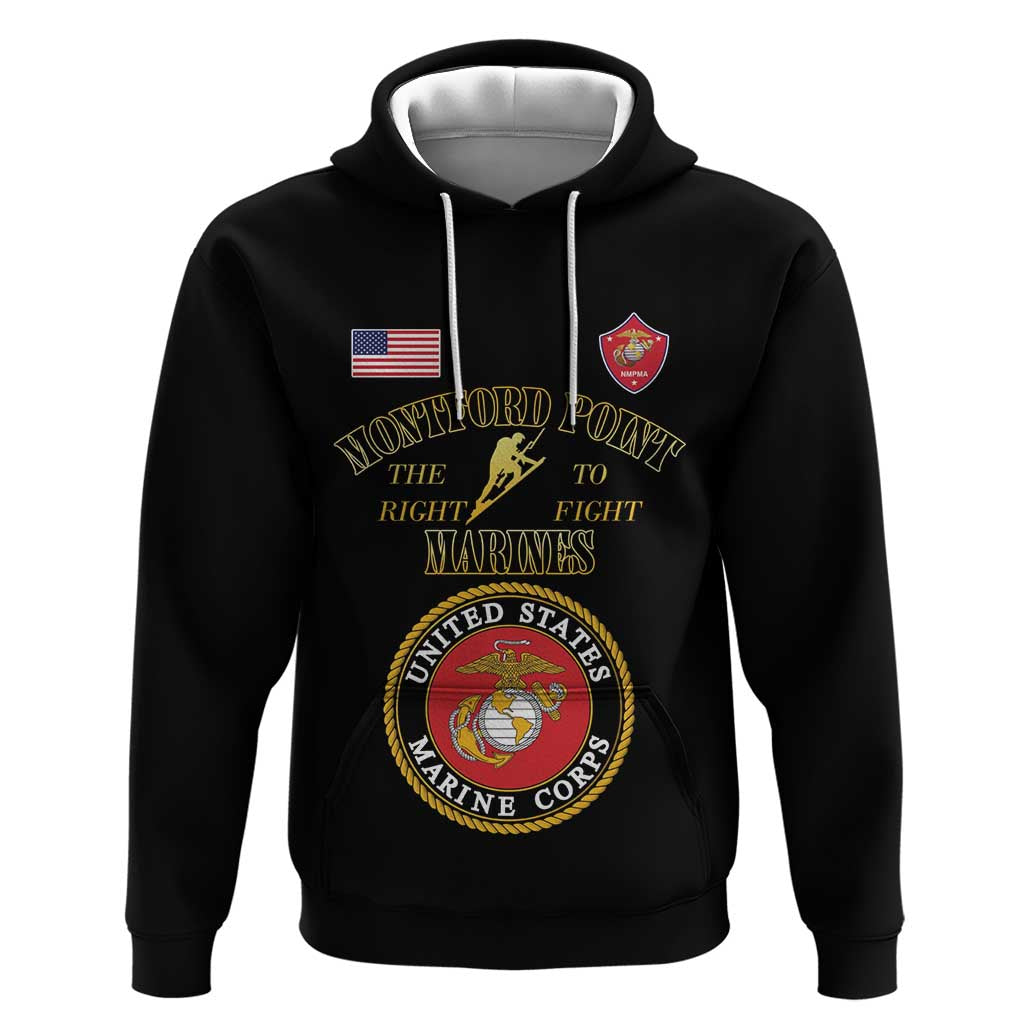 Montford Point Marines Hoodie African American Heroes Black - African Pride