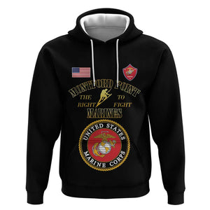 Montford Point Marines Hoodie African American Heroes Black - African Pride