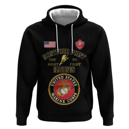Montford Point Marines Hoodie African American Heroes Black - African Pride