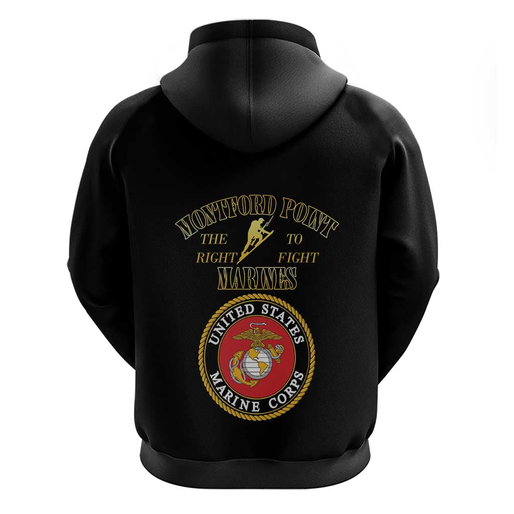 Montford Point Marines Hoodie African American Heroes Black - African Pride