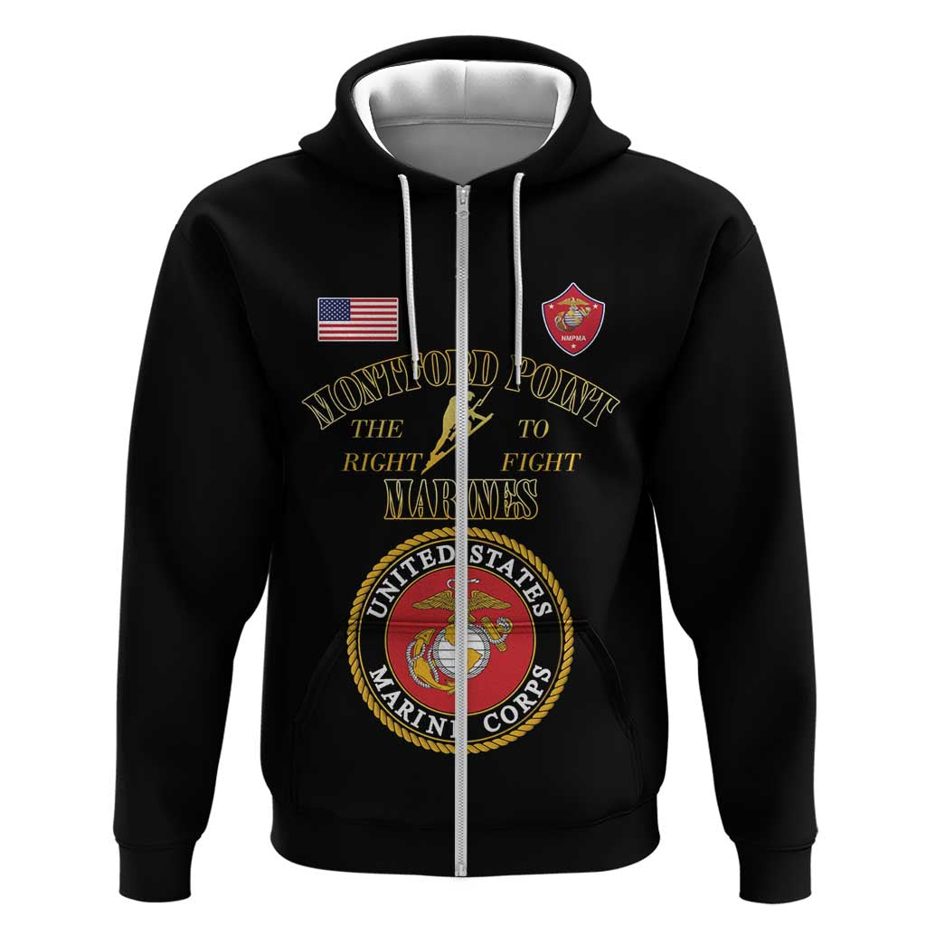 Montford Point Marines Hoodie African American Heroes Black - African Pride