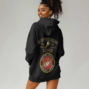 Montford Point Marines Hoodie Dress African American Heroes Black - African Pride