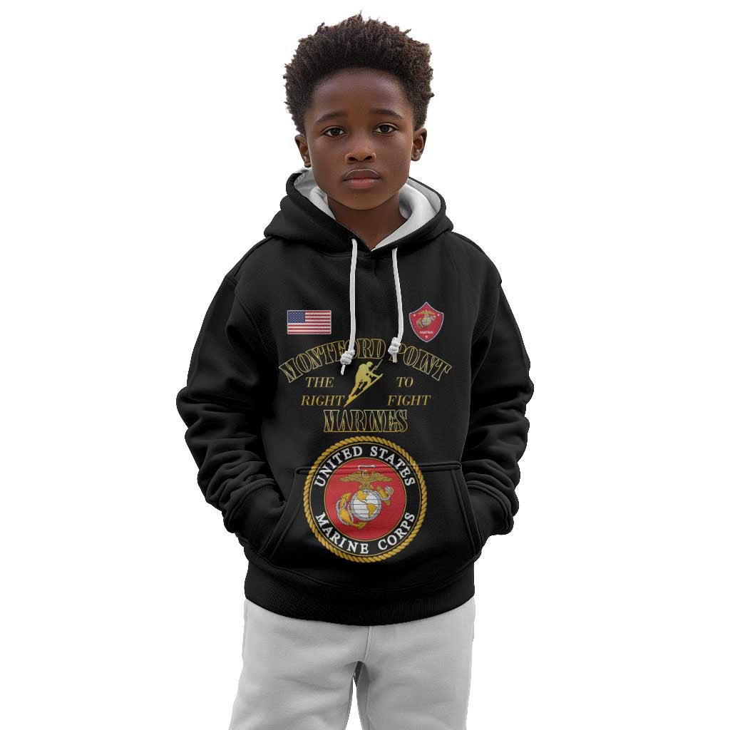Montford Point Marines Kid Hoodie African American Heroes Black - African Pride