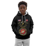 Montford Point Marines Kid Hoodie African American Heroes Black - African Pride