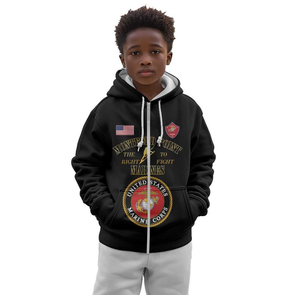Montford Point Marines Kid Hoodie African American Heroes Black - African Pride