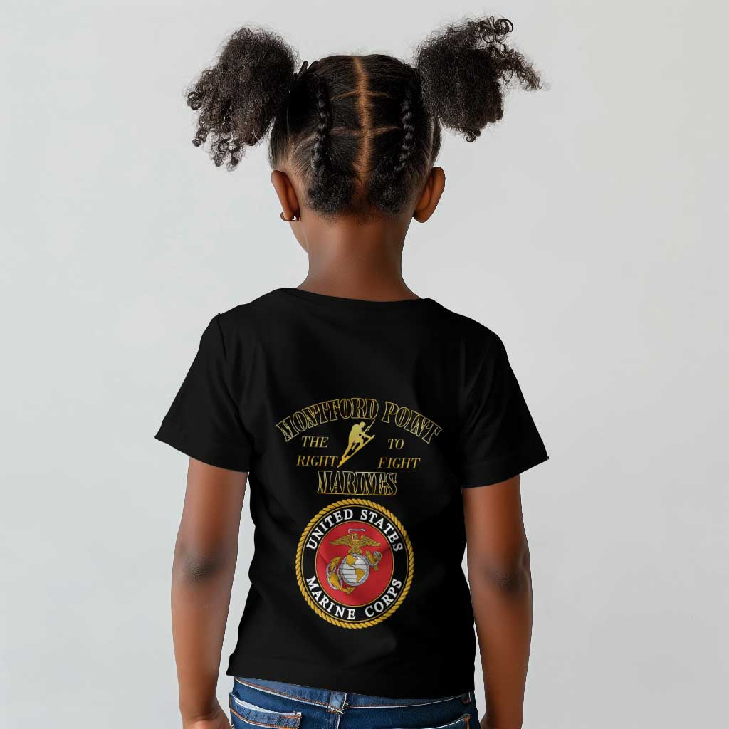 Montford Point Marines Kid T shirt African American Heroes Black - African Pride