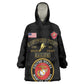 Montford Point Marines Kid Wearable Blanket Hoodie African American Heroes Black - African Pride