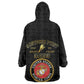 Montford Point Marines Kid Wearable Blanket Hoodie African American Heroes Black - African Pride