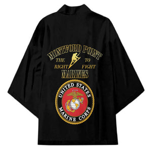 African American Marine Corps Legacy Kimono Montford Point Heritage Black