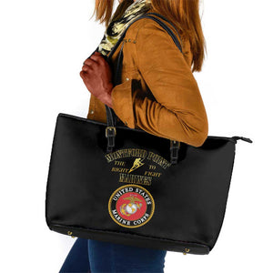 Montford Point Marines Leather Tote Bag African American Heroes Black - African Pride