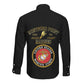 Montford Point Marines Long Sleeve Button Shirt African American Heroes Black - African Pride