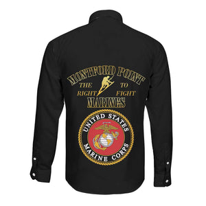 Montford Point Marines Long Sleeve Button Shirt African American Heroes Black - African Pride