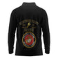 Montford Point Marines Long Sleeve Polo Shirt African American Heroes Black - African Pride