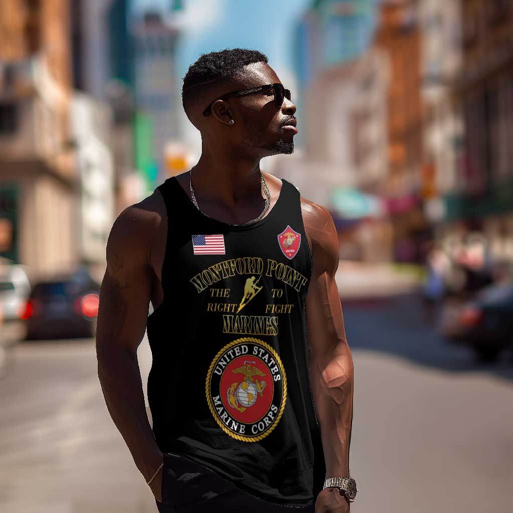 Montford Point Marines Men Tank Top African American Heroes Black - African Pride