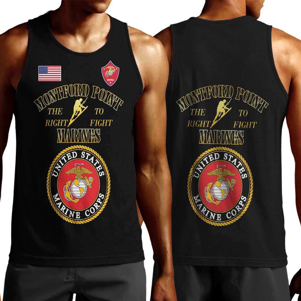 Montford Point Marines Men Tank Top African American Heroes Black - African Pride