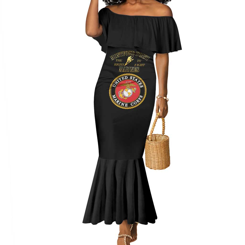 Montford Point Marines Mermaid Dress African American Heroes Black - African Pride