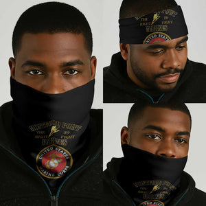 Montford Point Marines Neck Gaiter African American Heroes Black - African Pride
