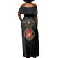 Montford Point Marines Off Shoulder Maxi Dress African American Heroes Black - African Pride