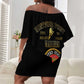 Montford Point Marines Off Shoulder Short Dress African American Heroes Black - African Pride