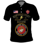Montford Point Marines Polo Shirt African American Heroes Black - African Pride