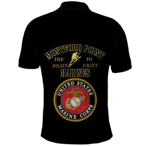 Montford Point Marines Polo Shirt African American Heroes Black - African Pride