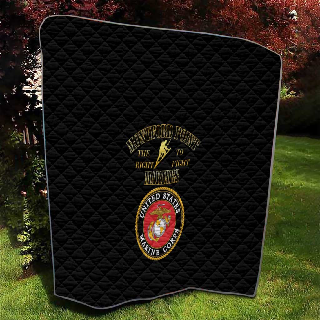 Montford Point Marines Quilt African American Heroes Black - African Pride