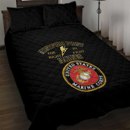 Montford Point Marines Quilt Bed Set African American Heroes Black - African Pride