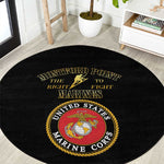 Montford Point Marines Round Carpet African American Heroes Black - African Pride