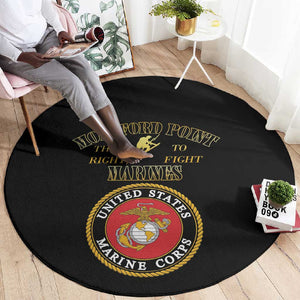 Montford Point Marines Round Carpet African American Heroes Black - African Pride