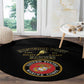 Montford Point Marines Round Carpet African American Heroes Black - African Pride