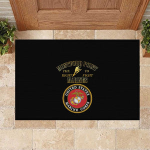 Montford Point Marines Rubber Doormat African American Heroes Black - African Pride