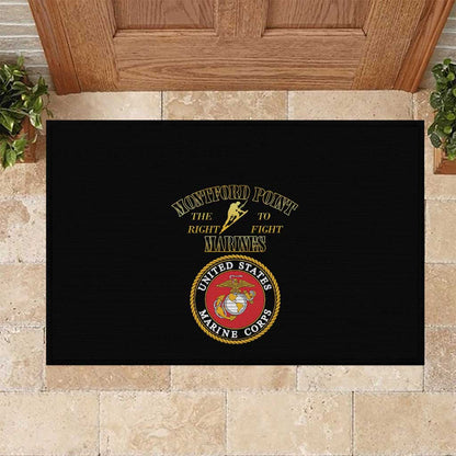 Montford Point Marines Rubber Doormat African American Heroes Black - African Pride