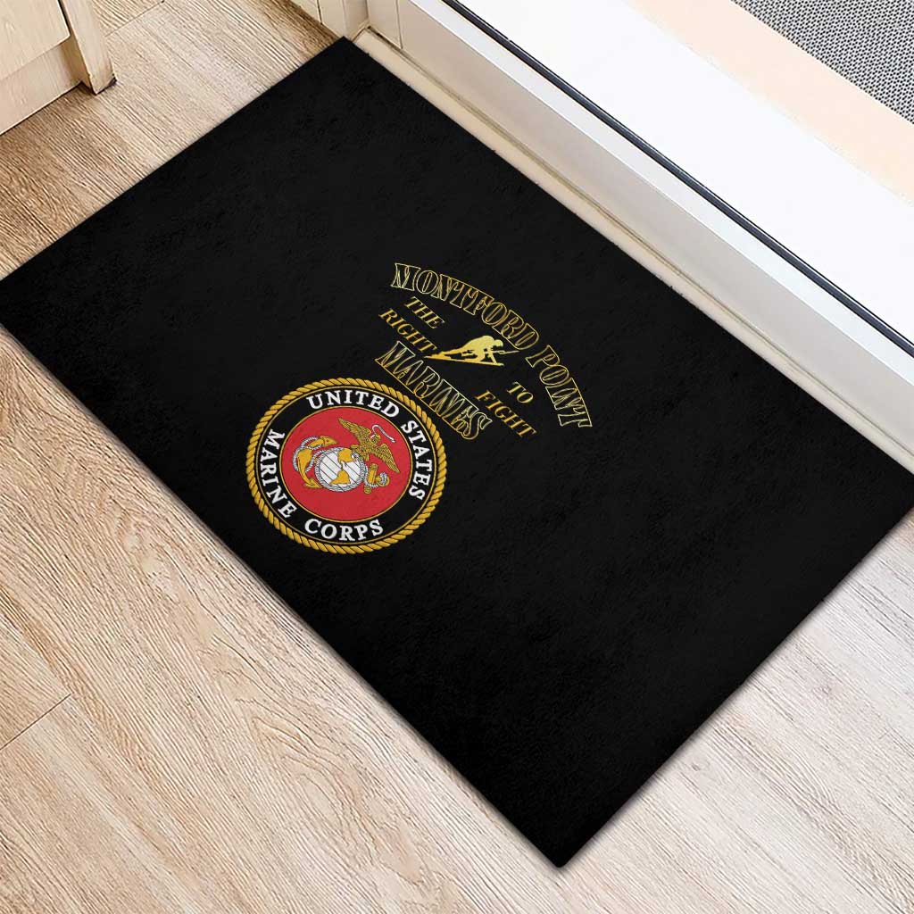 Montford Point Marines Rubber Doormat African American Heroes Black - African Pride