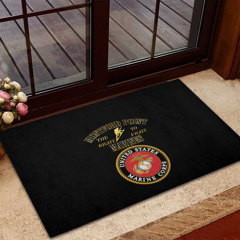 Montford Point Marines Rubber Doormat African American Heroes Black - African Pride