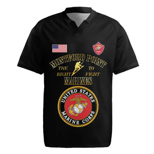 Montford Point Marines Rugby Jersey African American Heroes Black - African Pride