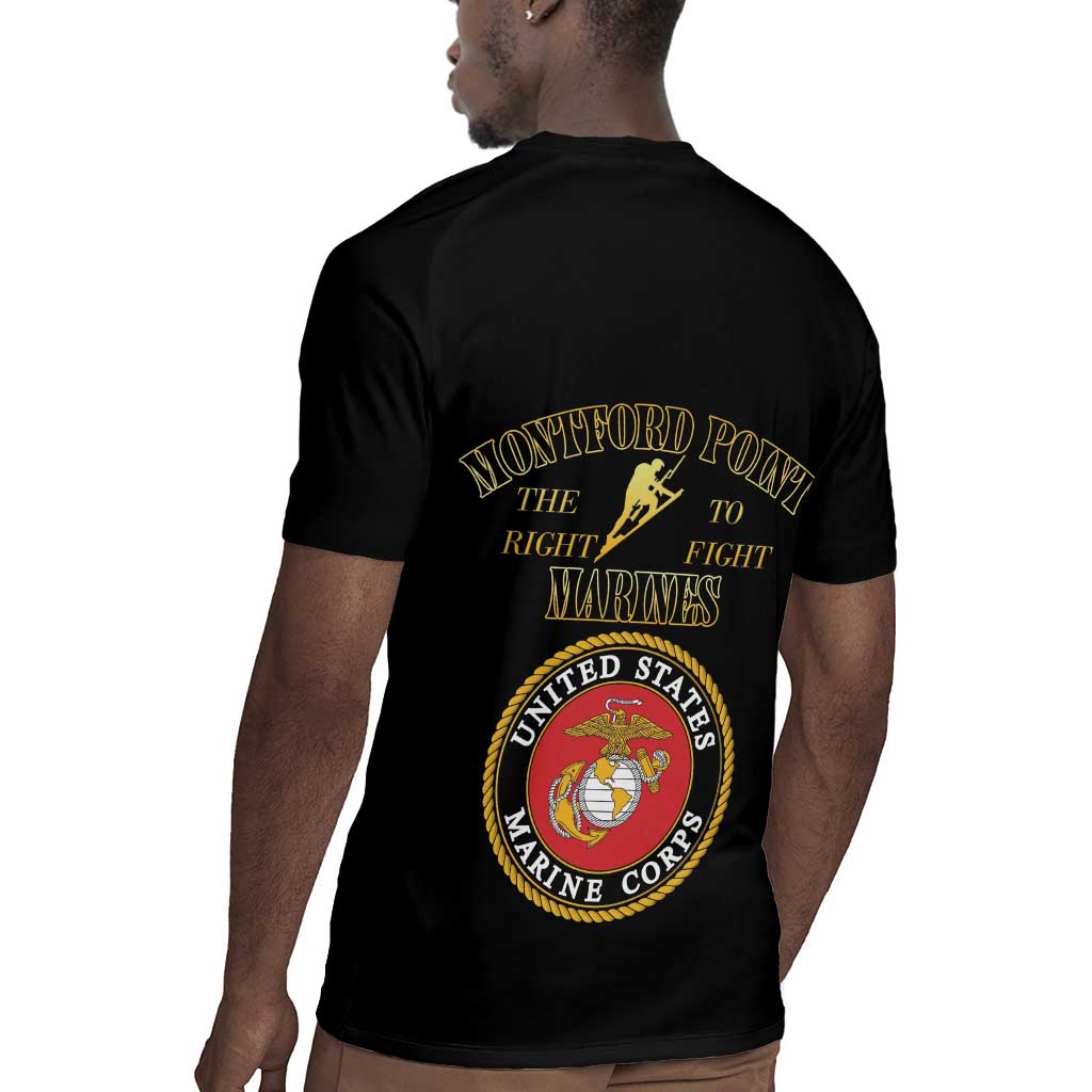 Montford Point Marines Rugby Jersey African American Heroes Black - African Pride