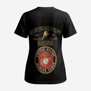 Montford Point Marines Scrub Top African American Heroes Black - African Pride