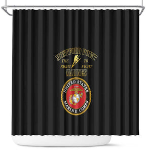 Montford Point Marines Shower Curtain African American Heroes Black - African Pride