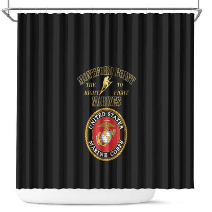 Montford Point Marines Shower Curtain African American Heroes Black - African Pride