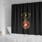 Montford Point Marines Shower Curtain African American Heroes Black - African Pride