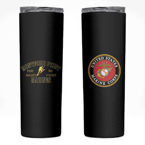 Montford Point Marines Skinny Tumbler African American Heroes Black - African Pride