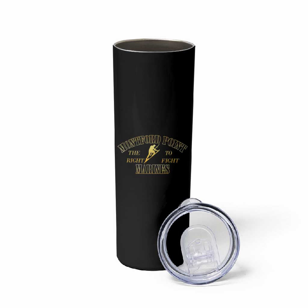 Montford Point Marines Skinny Tumbler African American Heroes Black - African Pride