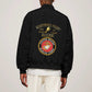 Montford Point Marines Sleeve Zip Bomber Jacket African American Heroes Black - African Pride