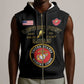 Montford Point Marines Sleeveless Zip Hoodie African American Heroes Black - African Pride