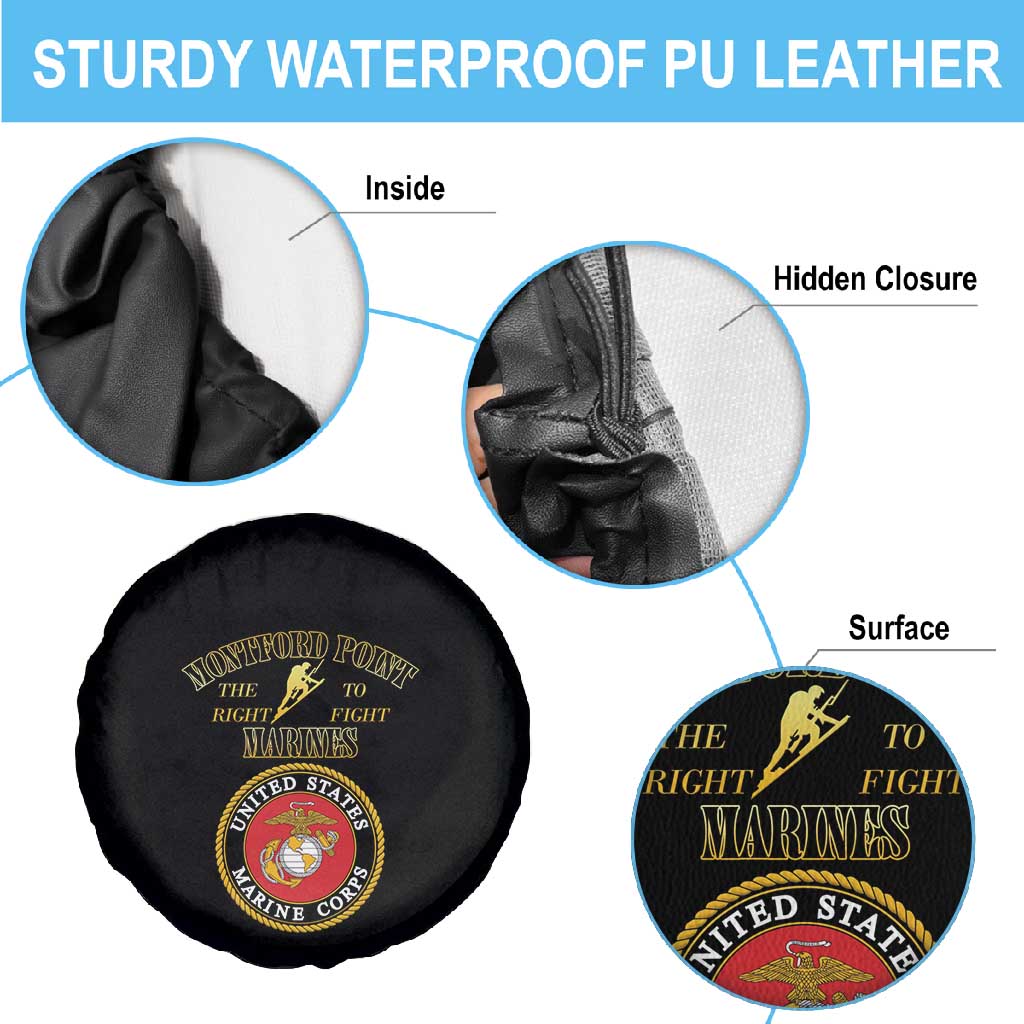 Montford Point Marines Spare Tire Cover African American Heroes Black - African Pride