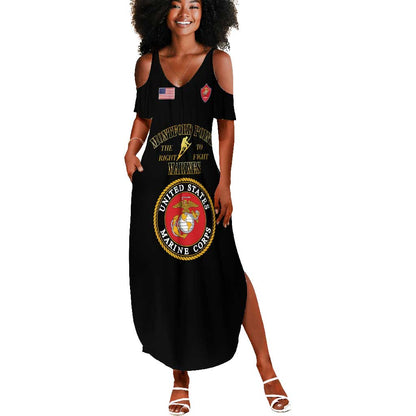 Montford Point Marines Summer Maxi Dress African American Heroes Black - African Pride
