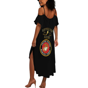 Montford Point Marines Summer Maxi Dress African American Heroes Black - African Pride
